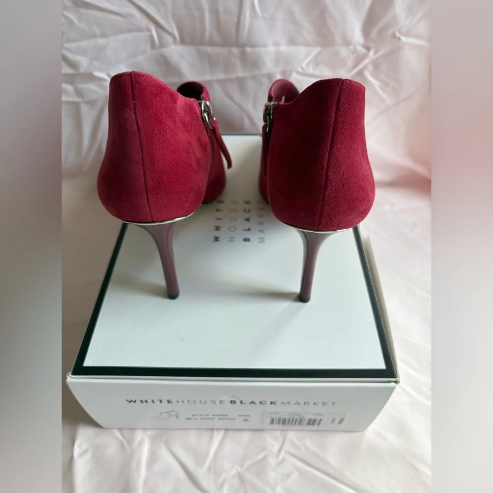 White House Black Market Dark Rouge Ankle Booties - Picture 7 of 11